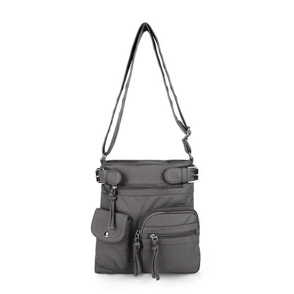 Multi-Pocket Crossbody Bag Soft Shoulder Purse Bag